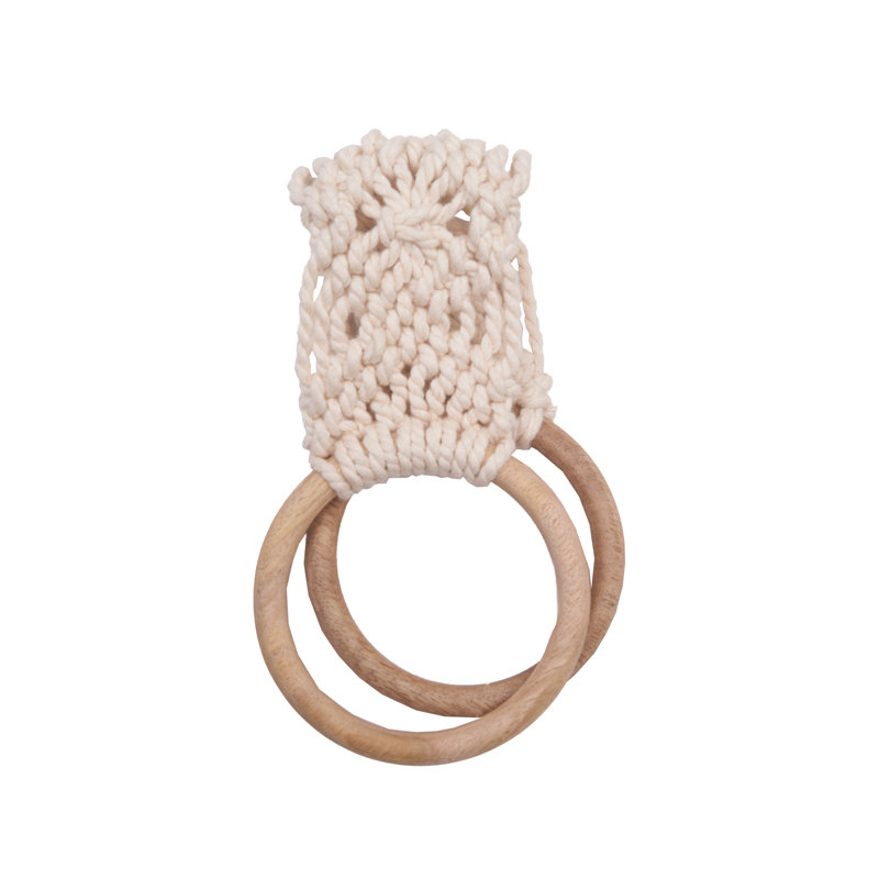 Natural Dishtowel Holder, Beige
