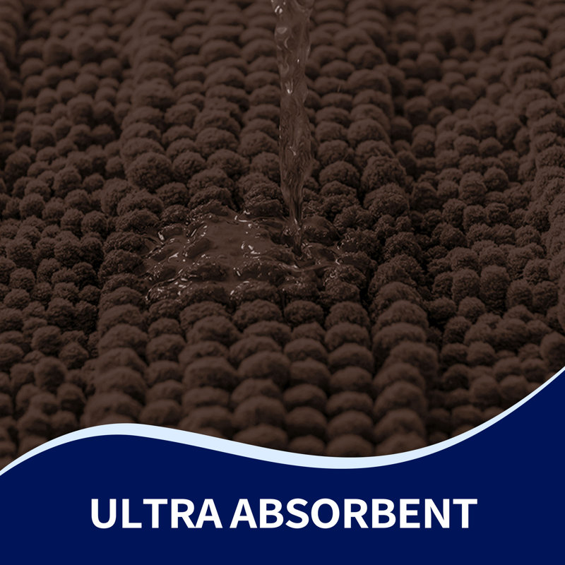 Lasse Non-Slip Bath Rug, Chocolate