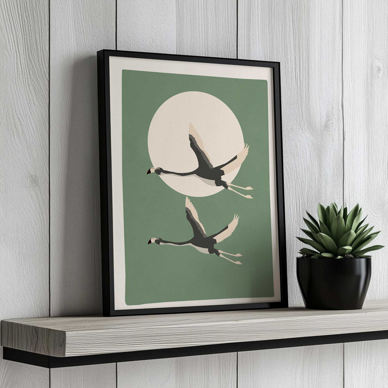 «Soaring Harmony 3» par Flow Line, reproduction d'art, L 32 po x H 32 po, Noir, Impression encadrée