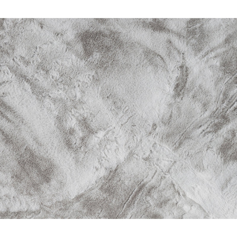 Machine Woven Silver Indoor Rug, Around 120cm