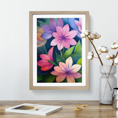 Beautiful Watercolour Flowers No.4 1 Piece Single Picture Frame Painting