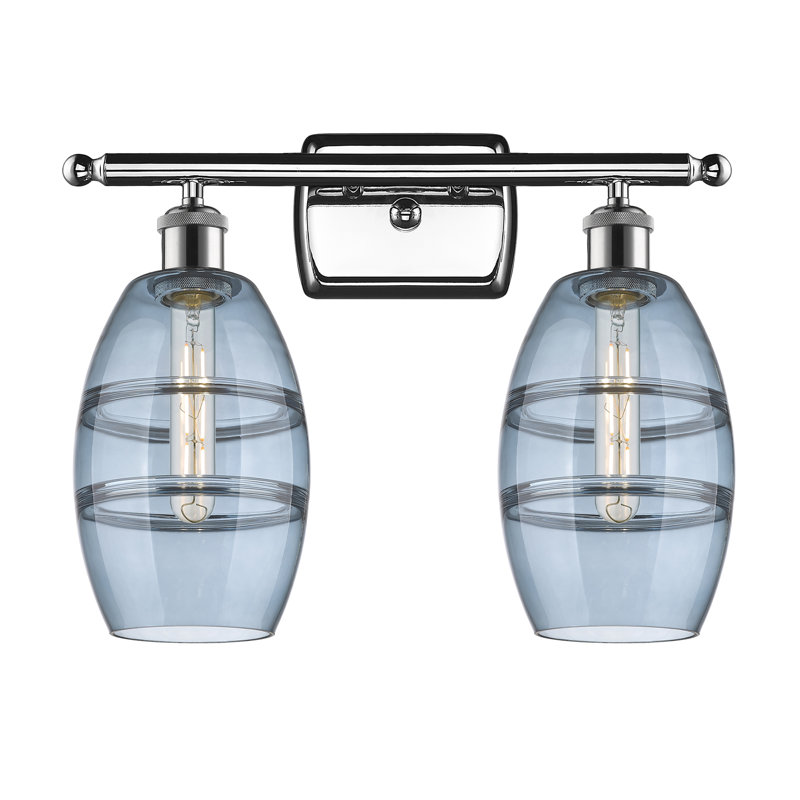 Bettylou 2 - Light Dimmable Vanity Light, Princess Blue, Polished Chrome