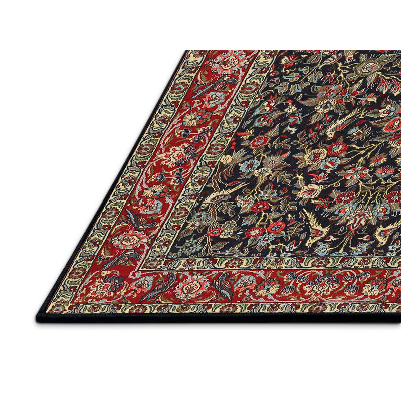 Tapis oriental rouge / noir Kinsley, Rectangle 5 pi x 7 pi