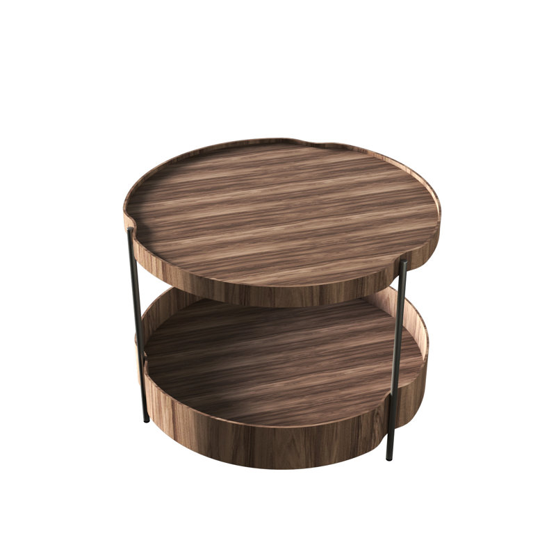 Table d'appoint Flow Accord, H 18,1 po x l 23,6 po x P 23,6 po, Noyer noir