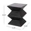 Table d'appoint géométrique en béton léger - couleur cuivre, l 15,78 po x P 15,78 po x P 19,74 po, prête à l'emploi pour l'extérieur, lignes de bureau modernes, cuivre et fonctionnelle