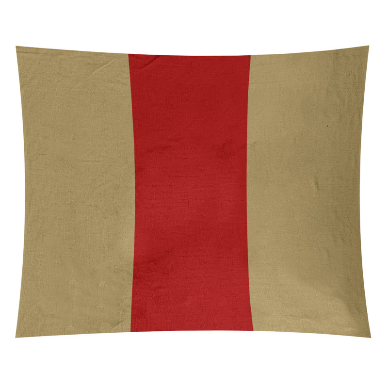 Tapisserie en polyester San Francisco, H 27,5 po x l 37,5 po, Doré / rouge