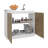 Napoles Utility Sink With Faucet Inclued And Integrated Steel Counter Top, Freestanding Cabinet With Two Doors, Metal Handles And Two Interior Shelves.