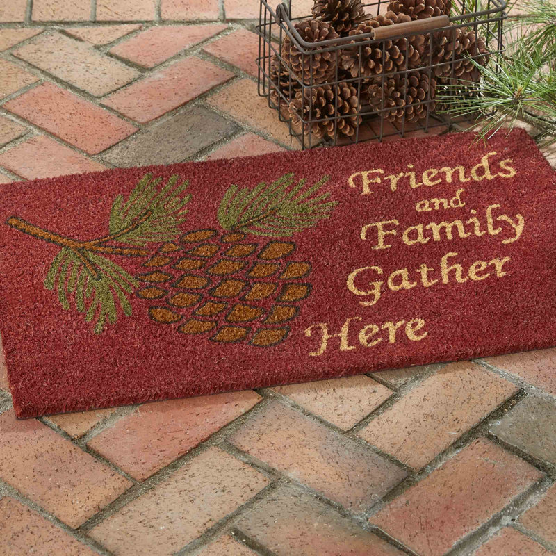 Tapis d'entré à pommes de pin