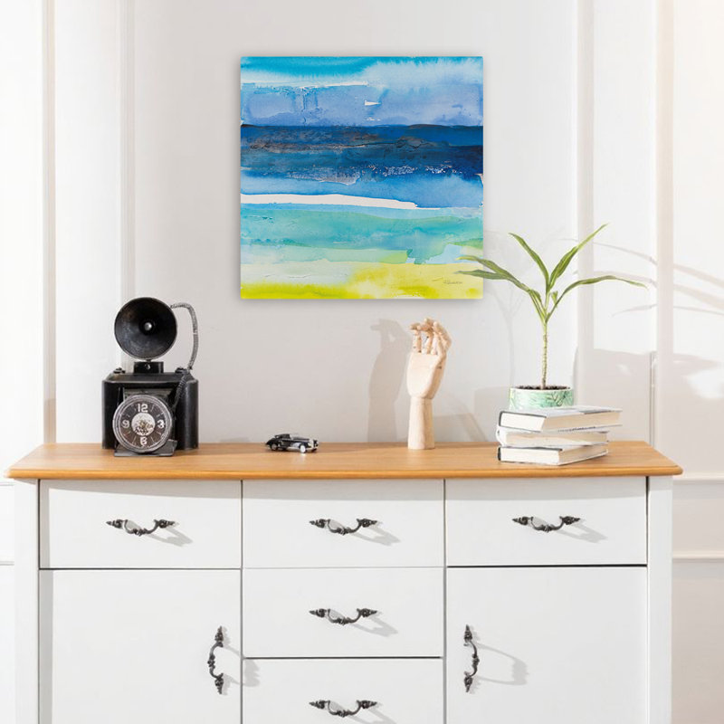 Tide Dreams I, art abstrait contemporain, H 18 po x l 18 po