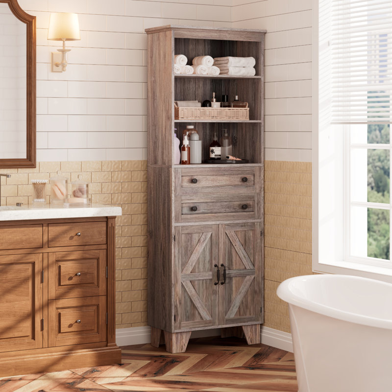 Bathroom Storage Canbinet, Light Gray