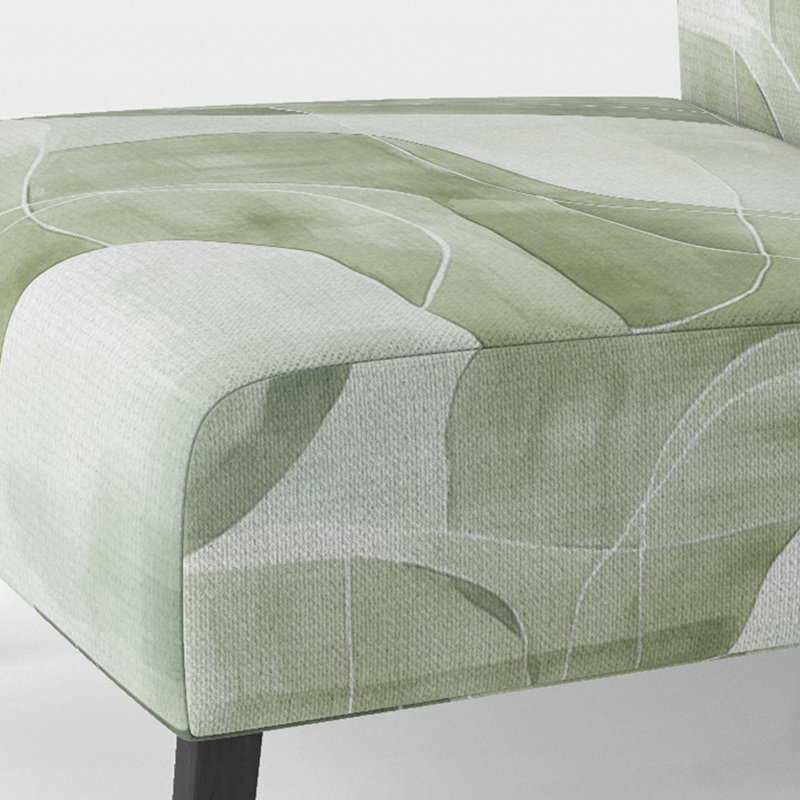 Fauteuil de chambre abstrait et moderne rembourré - Fauteuil de chambre Sage Lines II, Slipper Armless