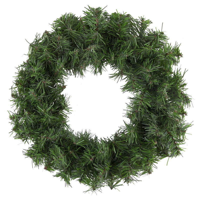 Mini couronne de Noël artificielle en pin canadien 12 po non éclairée