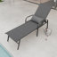 Ensemble de 2 pièces pour patio, piscine, salon, couleur grise avec coussin
