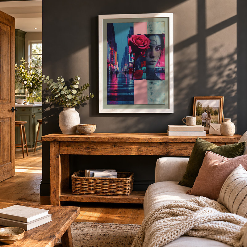 Neon Urban Soul Modern - Print, Walnut, A3 - 42.0 x 29.7 cm