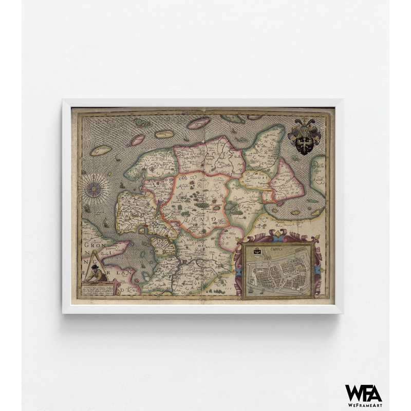 Emden, carte de l'Allemagne, carte de la vieille Allemagne, impression de carte européenne antique, décoration murale pour le hall d'entrée, art mural de salle de lecture, décoration de classe allemande