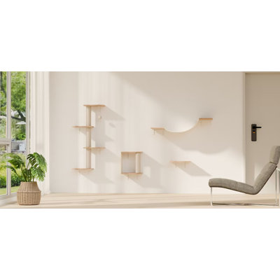 Modern Wall-Mounted Cat Furniture - 4Pcs