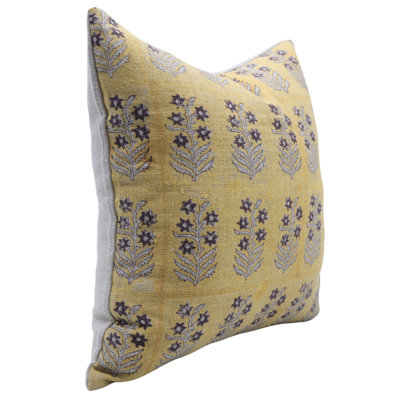 Housses de coussin en lin épais Fab Fabine, faites à la main (Indradhanush, rouille)