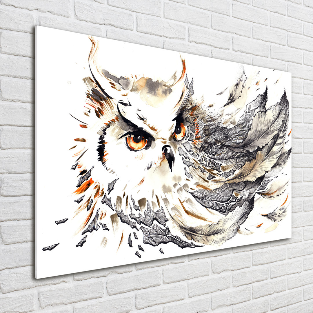 Glasbild Owl