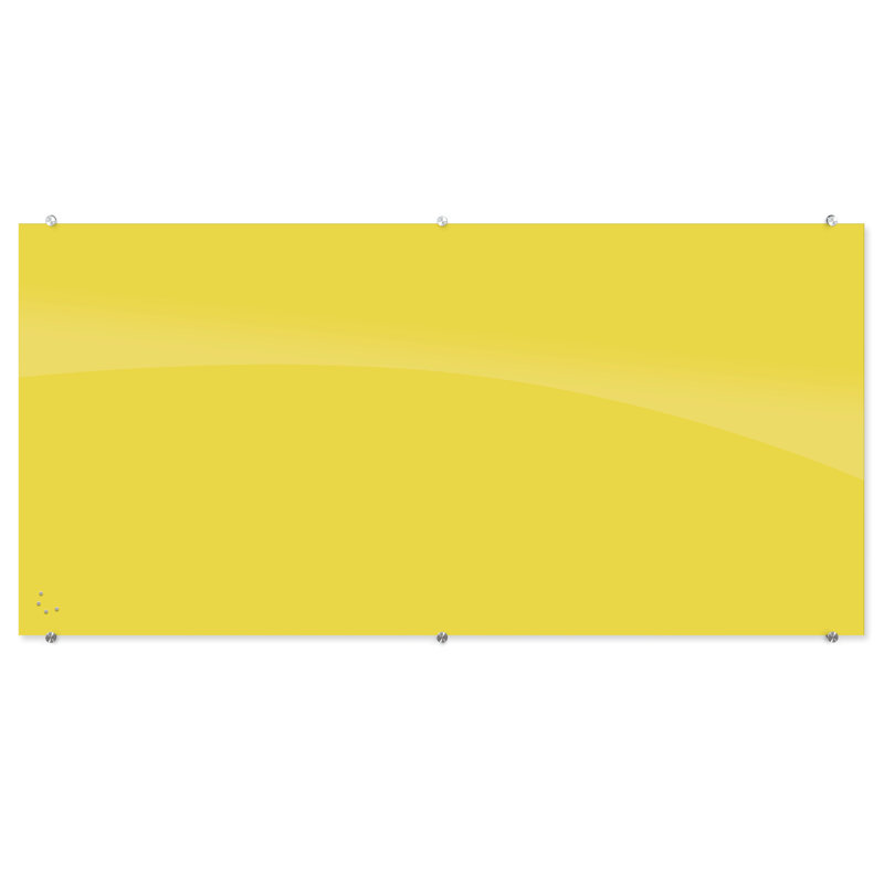 Tableau effaçable mural en verre Visionary, H 47,24 po x L 94,49 po, Jaune