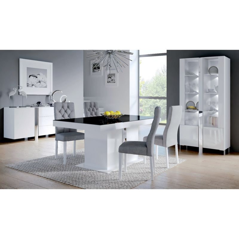 Charlestyn 4 Door Wardrobe, Black
