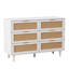 Armoire de rangement 43,53 ", 6 tiroirs, blanc. Espace de rangement pratique et pratique pour 6 pièces de chambre à coucher et de salon, organisé