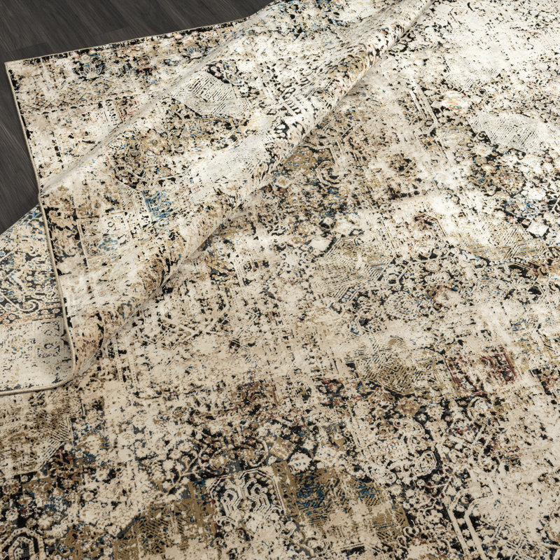 Lydian Area Rug in Earth Tones, Rectangle 5'3" x 7'7"