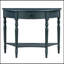 Console Farmhouse en demi-lune avec tiroir et tablette - Décoration rustique pour les entrées et les salons-35595264