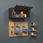 Armoire de rangement en métal robuste pour outils-625901909