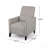 Mid Century Fabric Recliner - Push Back, Side Pocket, Rivet Decoration-1191443410