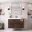 Meuble-lavabo suspendu de 76 cm (30 po), armoire en mélamine de bois avec lavabo intégré en résine et carbonate de calcium-623964444