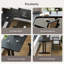 Bureaux noirs en bois massif en forme de L-108213430-108213429