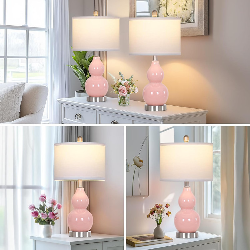 Double Gourd Ceramic Desk Lamp