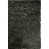 Handloom Cashmere Blend High Pile Area Rug in Slate