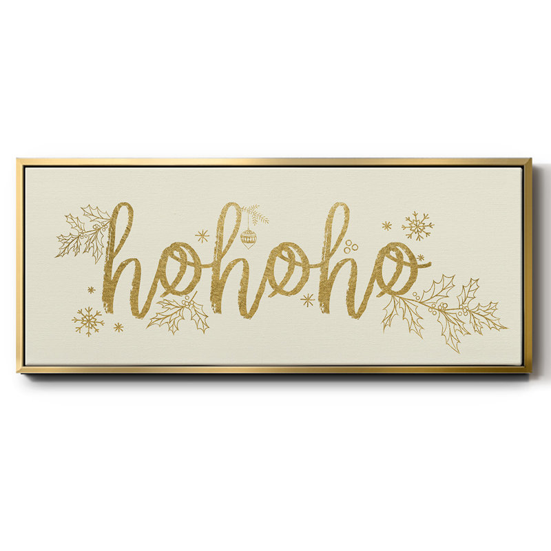 Golden HOHOHO- Framed Canvas