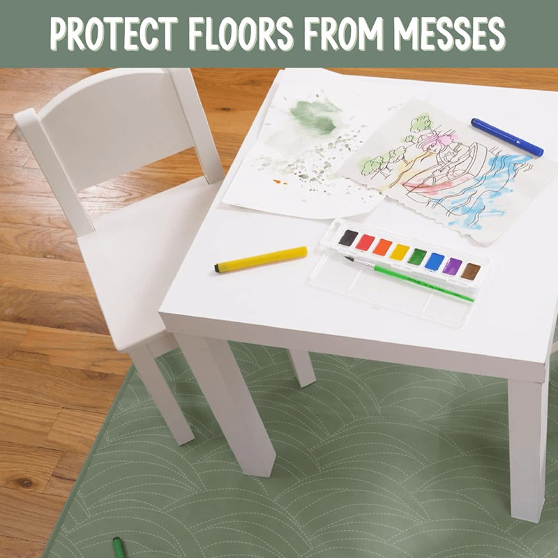 Baby Splat Mat For Under High Chair, Water Resistant Fl...
