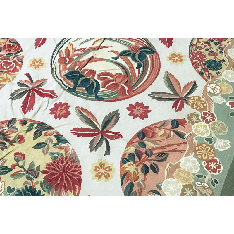 Aubusson Renaissance Wool Floral Area Rug
