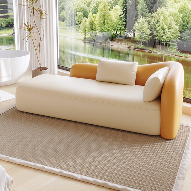 Méridienne Giorgiana, Beige / orange, Accoudoir à droite (vu de face)