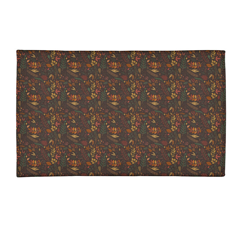 Chenille Floral Indoor Rug, Rectangle 2' x 3'