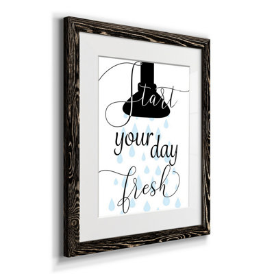 «Start Fresh» - Reproduction d'art textuel sur papier encadré