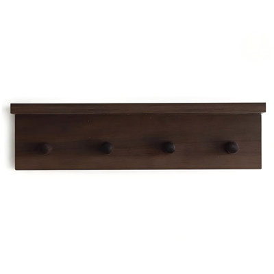 Portemanteau d'entrée, portemanteau mural en bois, finition noyer-1