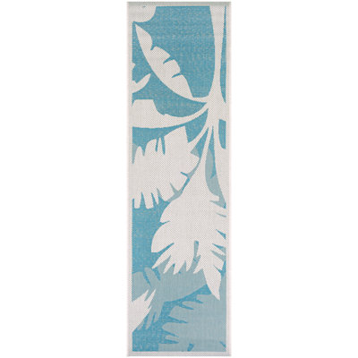 Tapis de couloir intérieur turquoise Waddington