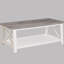 3 tables de table d'appoint rectangulaires et carrées de teinte brun blanc pour un salon élégant