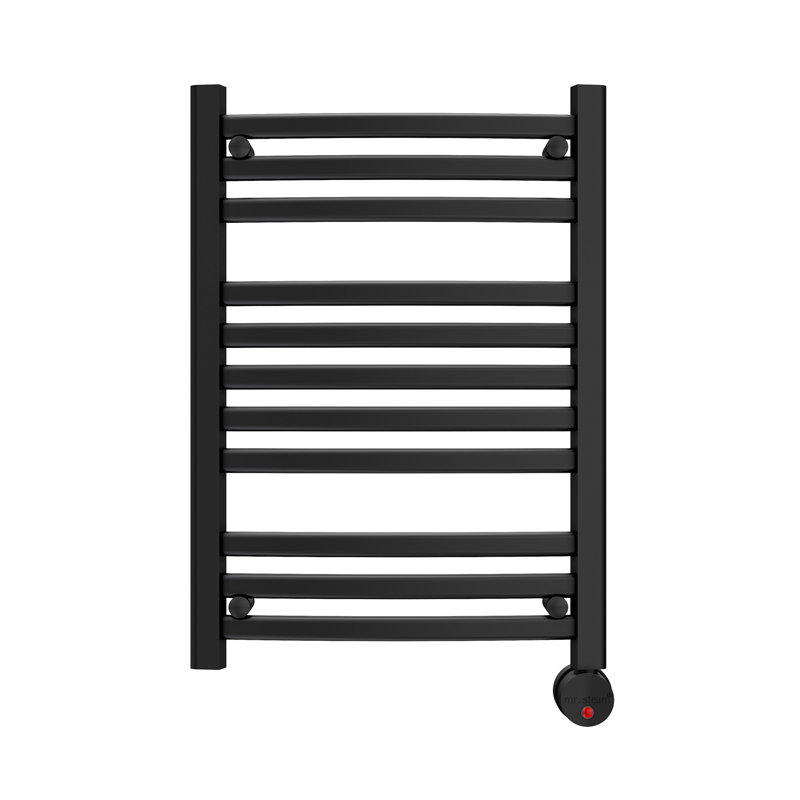 Chauffe-serviettes électrique mural avec minuteur numérique, H 28 po x l 20 po x P 4,25 po, Noir mat