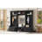 4In1 Detachable Hall Tree With Storage And 7 Hooks, Multiple Functions Hallway Coat Rack With Storage Drawers And Cabinet, Black Shoe Bench For Entryway Hallway-2047373579