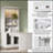 83.4"Tall Bookshelf with Writing Desk