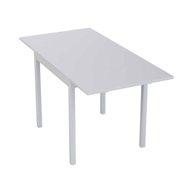 Expandable Rectangular Wooden Dining Table, White
