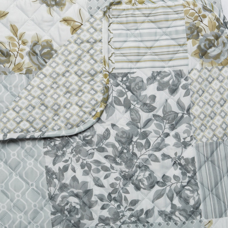 Gray Patchwork Quilted Recliner Furniture Protector