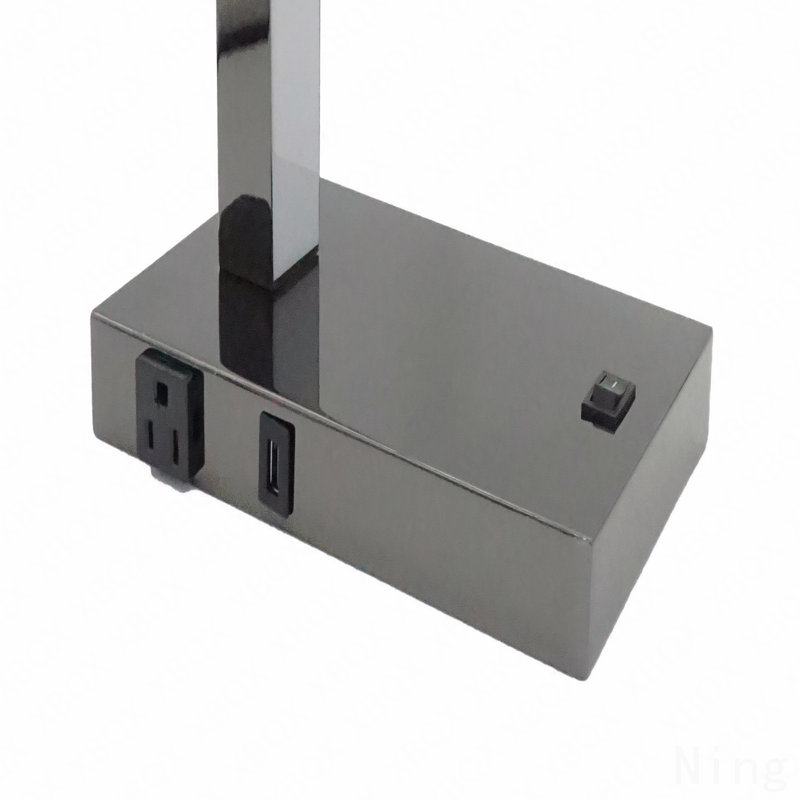 Modern Led Desk Lamp With Usb & Power Outlet