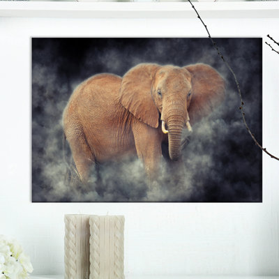 Animal, éléphant brun, Kenya, impression sur toile - Éléphant au Kenya