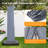 Patio Umbrella Cover 9Ft To 13Ft, 600D Heavy Duty Waterproof Umbrella Covers For Outdoor Umbrellas, Windproof Parasol Outdoor Umbrella Covers With Collapsible Rods, Drawstring And Zipper, Grey
